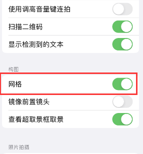 高邮苹果手机维修网点分享iPhone如何开启九宫格构图功能