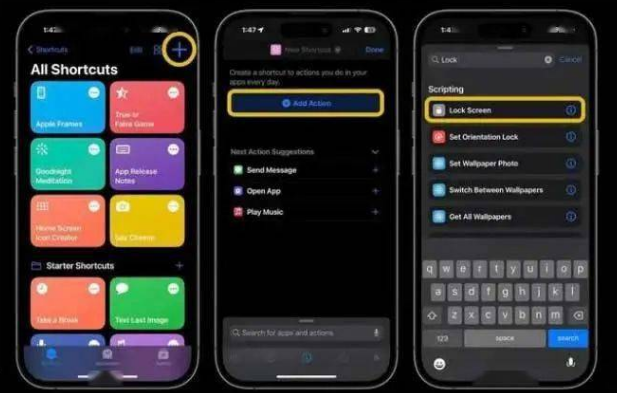 高邮苹果14锁屏维修店分享iPhone14升级iOS16.4后如何创建锁屏快捷方式 
