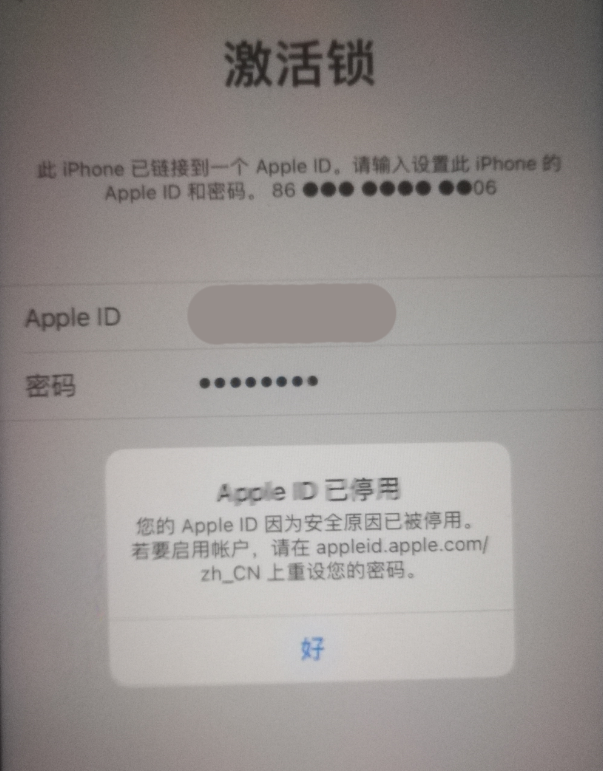 高邮苹果手机维修分享iPhone 12 出现提示“Apple ID 已停用”怎么办 